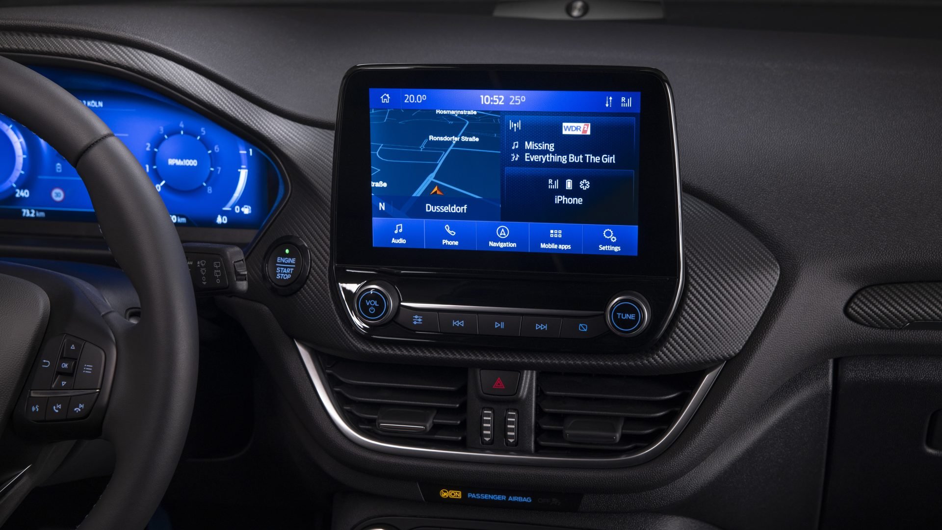 Ford Fiesta central touch screen